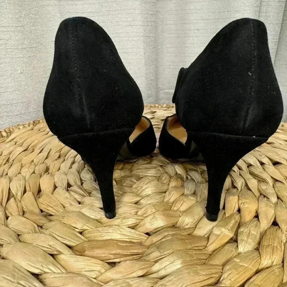 Charles Jourdan Womens Shoes Heels Black Suede Size 8.5 Made In Paris NWOT - Picture 8 of 8